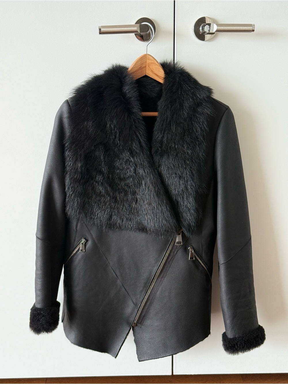 Women’s Black Genuine Shearling Jacket